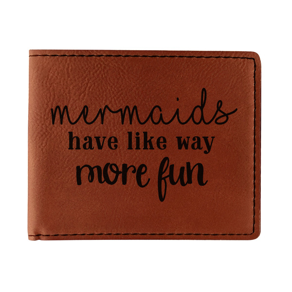 Custom Mermaids Leatherette Bifold Wallet - Single Sided