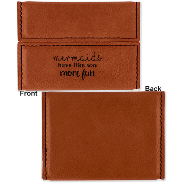 Mermaids Leather Business Card Holder Front Back Single Sided - Apvl