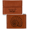 Mermaids Leather Business Card Holder - Front Back