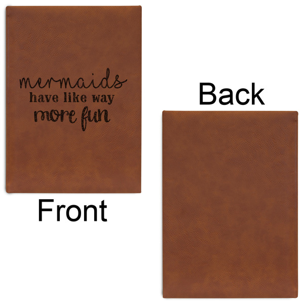 Mermaids Leatherette Journal - Large - Single Sided - Front & Back View