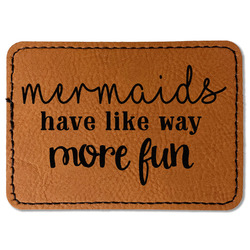 Mermaids Faux Leather Iron On Patch - Rectangle