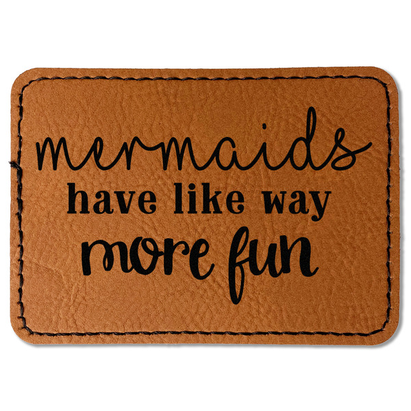 Custom Mermaids Faux Leather Iron On Patch - Rectangle