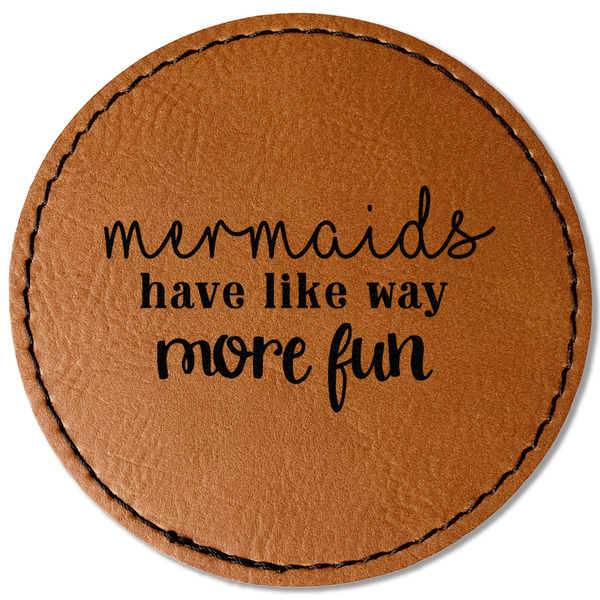 Mermaids Leatherette Patches - Round