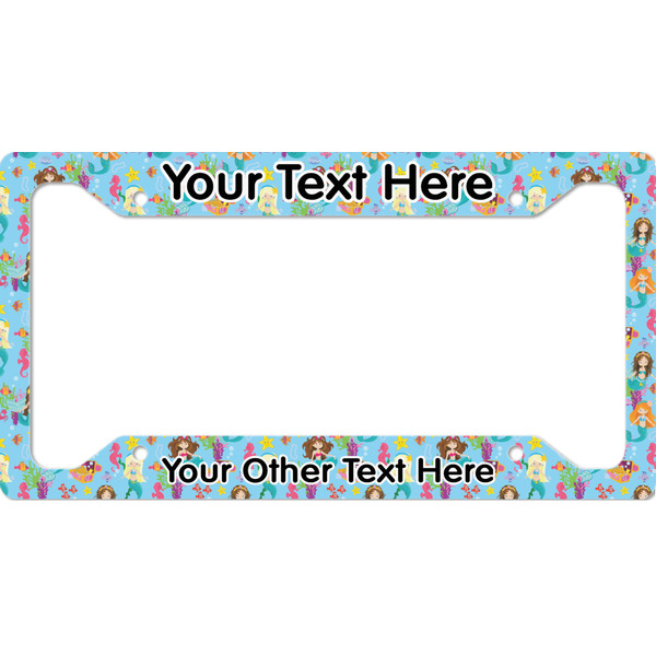 Custom Mermaids License Plate Frame - Style A (Personalized)