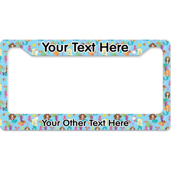 Custom Mermaids License Plate Frame - Style B (Personalized)