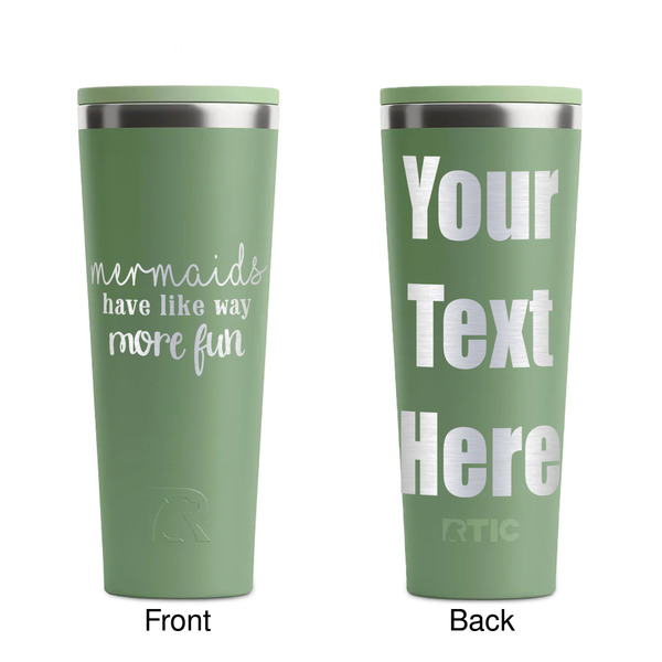 Mermaids Light Green RTIC Everyday Tumbler - 28 oz. - Front and Back