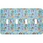 Mermaids Light Switch Cover (4 Toggle Plate)