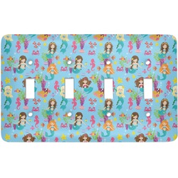 Mermaids Light Switch Cover (4 Toggle Plate)
