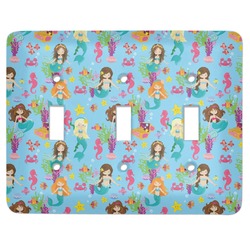 Mermaids Light Switch Cover (3 Toggle Plate)