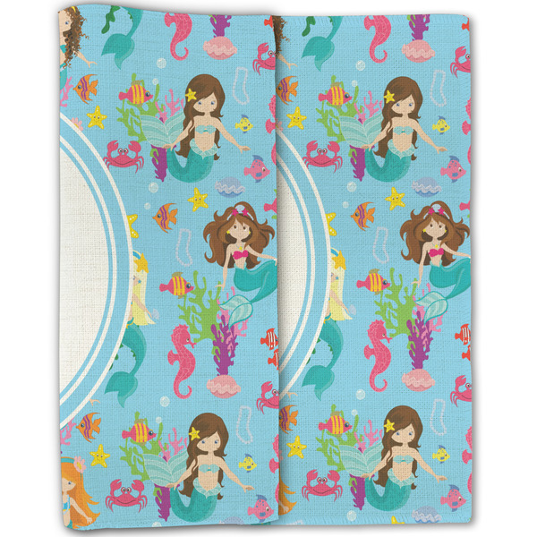 Mermaids Linen Placemat - Folded Half (double sided)