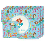 Mermaids Linen Placemat w/ Name or Text