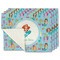 Mermaids Single-Sided Linen Placemat - Set of 4 w/ Name or Text