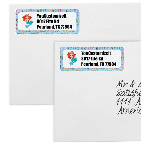 Mermaids Mailing Labels - Double Stack Close Up