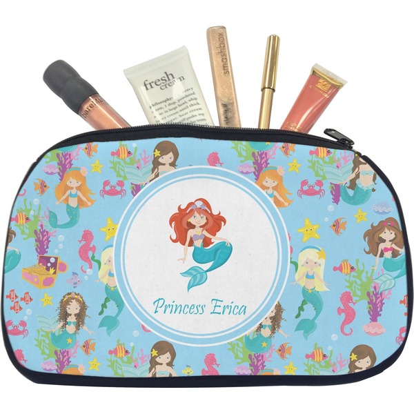 Custom Mermaids Makeup / Cosmetic Bag - Medium (Personalized)