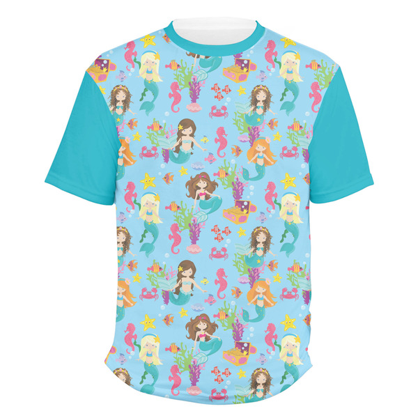 Custom Mermaids Men's Crew T-Shirt - X Large