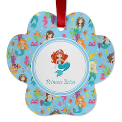 Mermaids Metal Paw Ornament - Double Sided w/ Name or Text