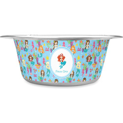 Mermaids Stainless Steel Dog Bowl - Large (Personalized)