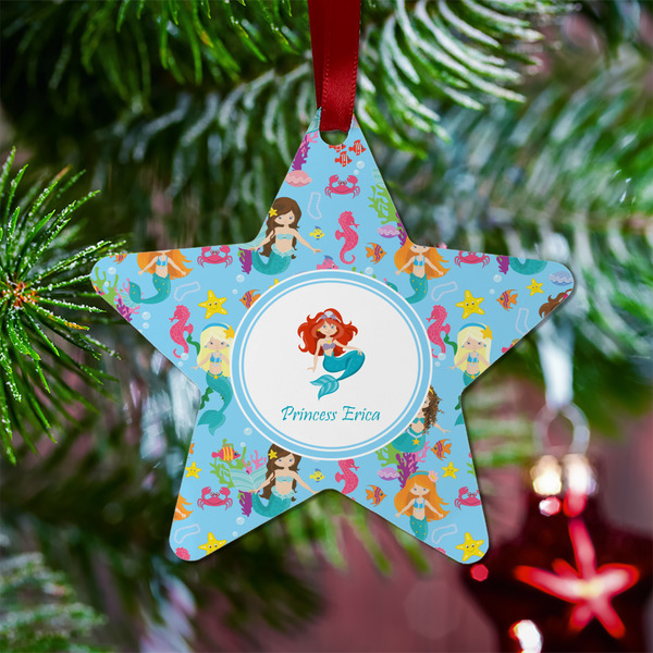 Mermaids Metal Star Ornament - Lifestyle
