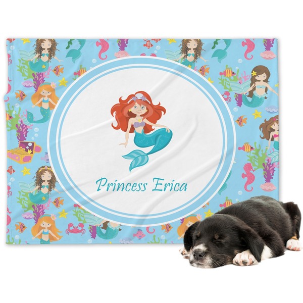 Custom Mermaids Dog Blanket - Large (Personalized)