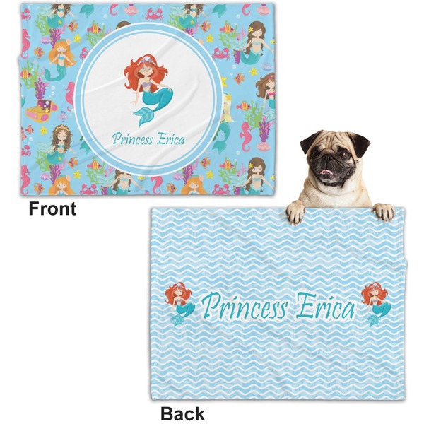Mermaids Microfleece Dog Blanket - Regular - Front & Back