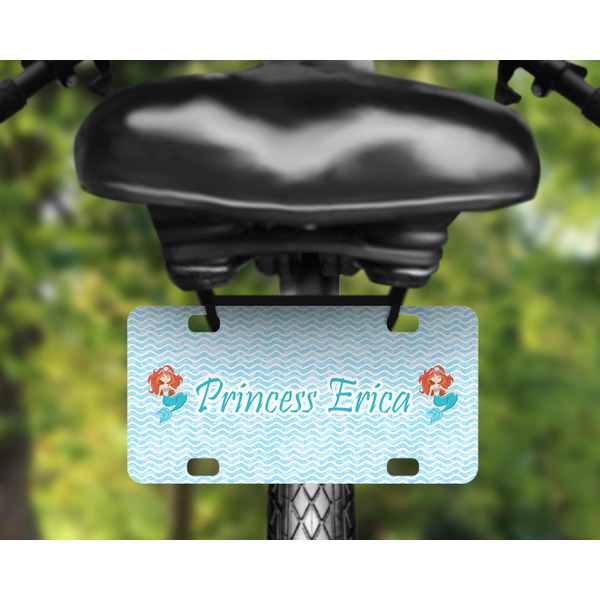 Mermaids Mini License Plate on Bicycle