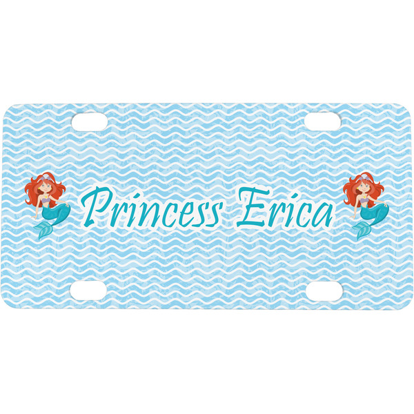 Custom Mermaids Mini / Bicycle License Plate (4 Holes) (Personalized)