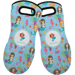 Mermaids Neoprene Oven Mitts - Set of 2 w/ Name or Text