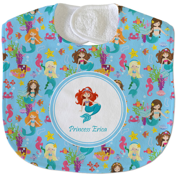 Mermaids New Baby Bib - Closed and Folded