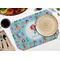 Mermaids Octagon Placemat - Single front (LIFESTYLE) Flatlay