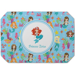 Mermaids Dining Table Mat - Octagon (Single-Sided) w/ Name or Text