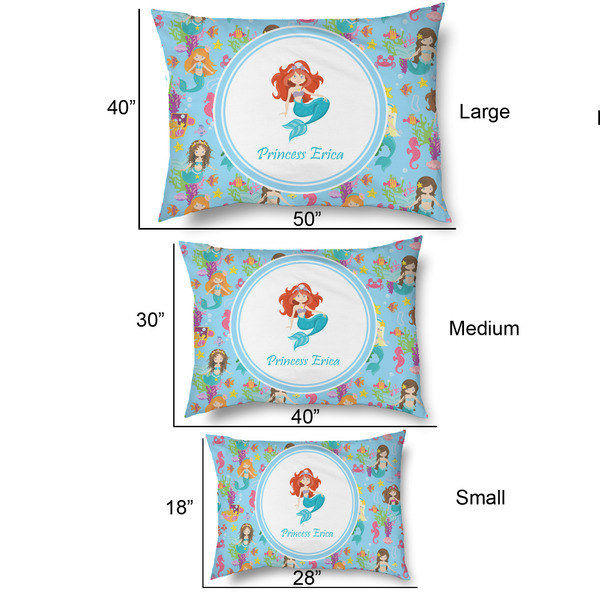 Mermaids Outdoor Dog Beds - SIZE CHART
