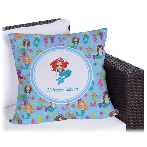 Custom Mermaids Outdoor Pillow - 16" (Personalized)