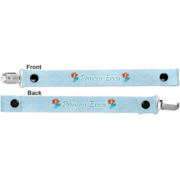 Mermaids Pacifier Clip - Front and Back