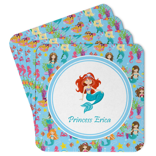 Custom Mermaids Paper Coasters w/ Name or Text