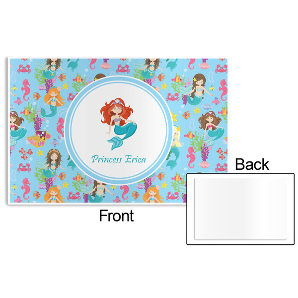 Mermaids Disposable Paper Placemat - Front & Back