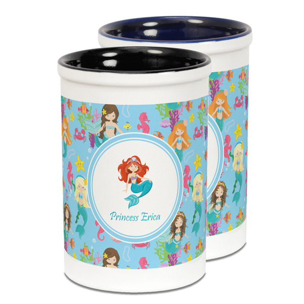 Custom Mermaids Ceramic Pencil Holder - Large