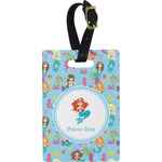 Mermaids Plastic Luggage Tag - Rectangular w/ Name or Text