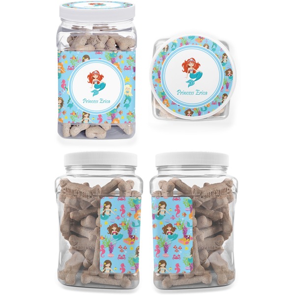 Mermaids Pet Treat Jar - Multiple Angles