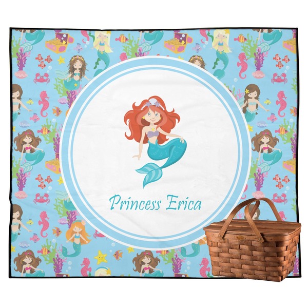 Custom Mermaids Outdoor Picnic Blanket (Personalized)