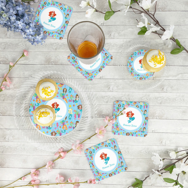 Mermaids Plastic Party Appetizer & Dessert Plates - In Context