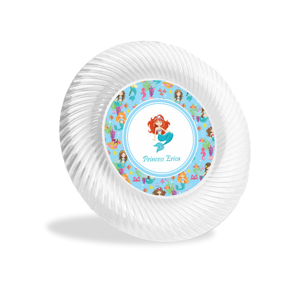 Custom Mermaids Plastic Party Appetizer & Dessert Plates - 6" (Personalized)