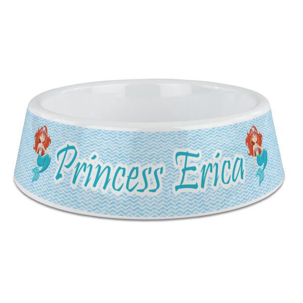 Custom Mermaids Plastic Dog Bowl - Large (Personalized)