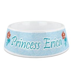 Mermaids Plastic Dog Bowl (Personalized)