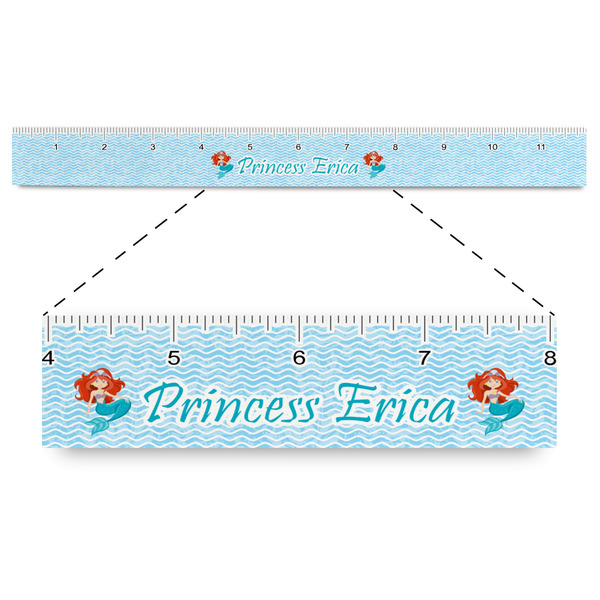 Custom Mermaids Plastic Ruler - 12" (Personalized)