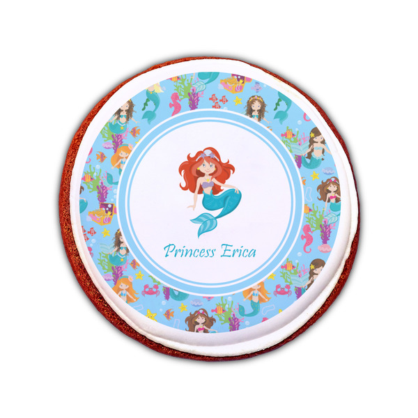 Mermaids Printed Icing Circle - Small - On Cookie