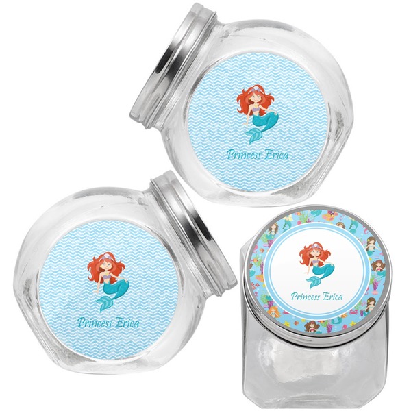 Mermaids Puppy Treat Jar - Top Left Right