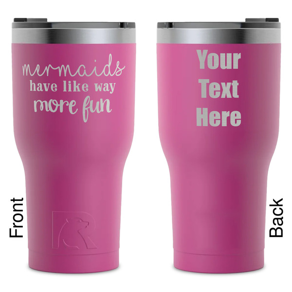 Custom Mermaids RTIC Tumbler - Magenta - Laser Engraved - Double-Sided (Personalized)