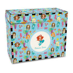 Mermaids Wood Recipe Box - Full Color Print (Personalized)