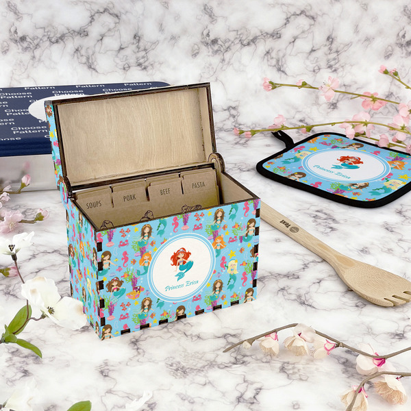 Mermaids Recipe Box - Full Color - In Context