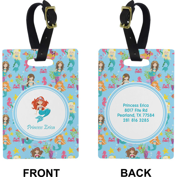 Mermaids Rectangle Luggage Tag (Front + Back)